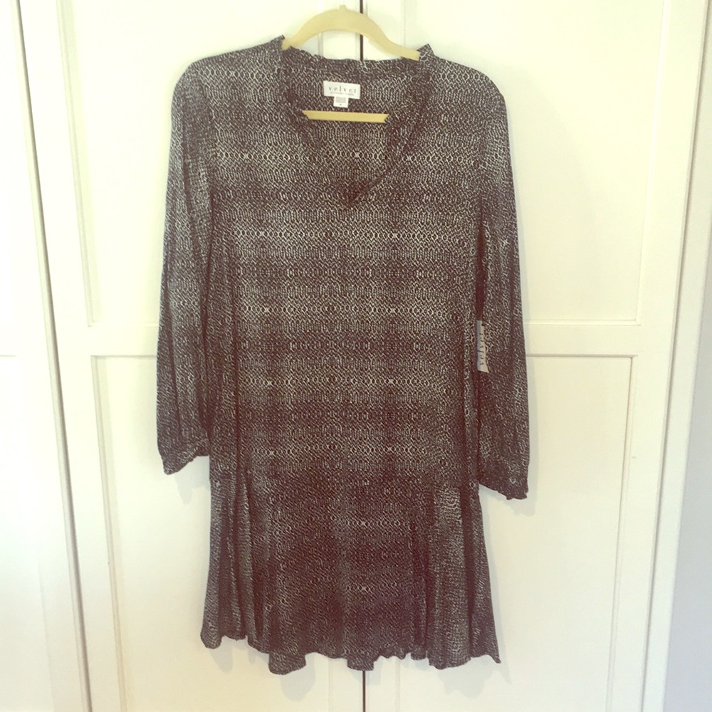 Lightweight drop waist jersey dress